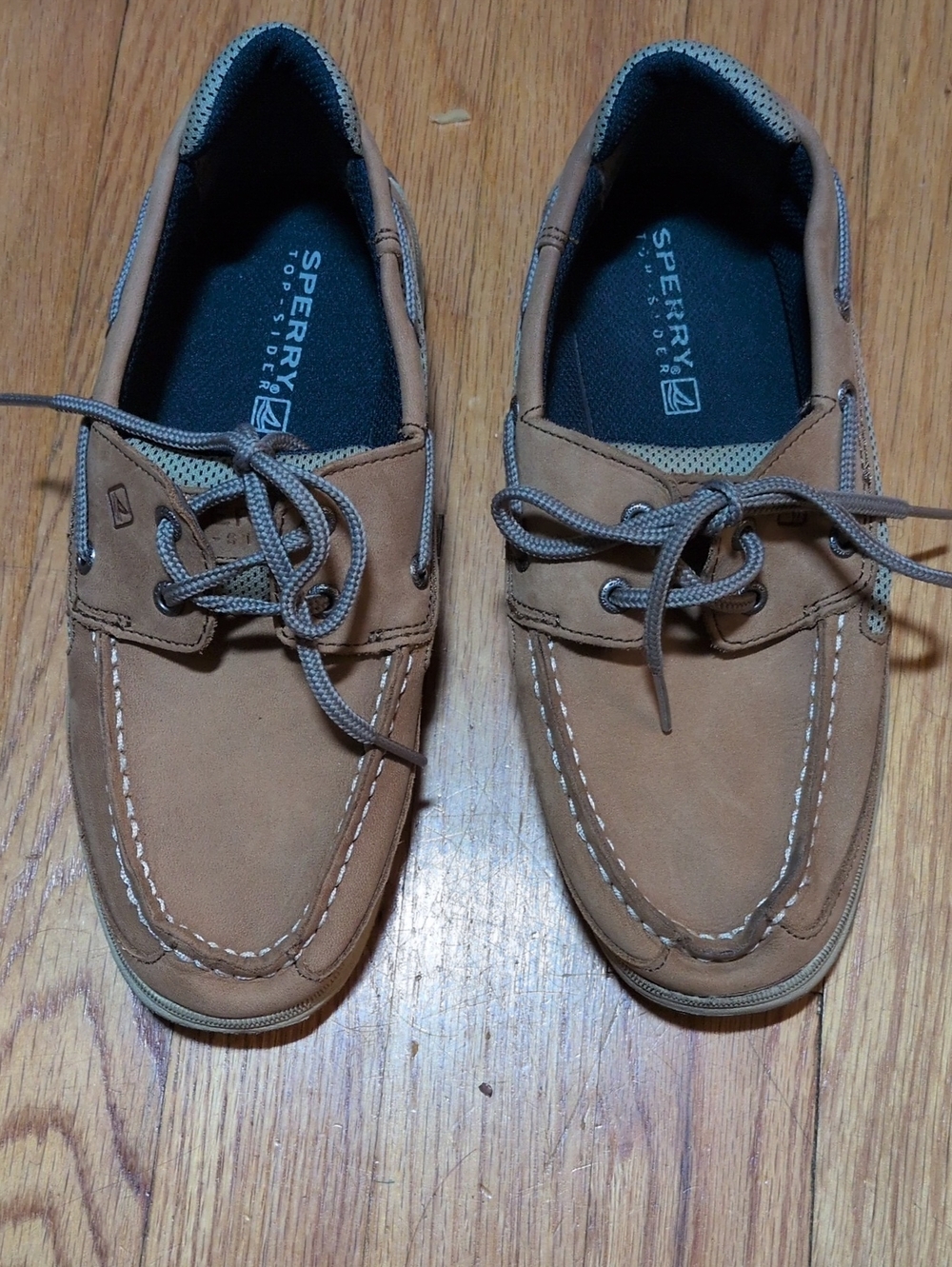 Sperry Boy's Brown Leather Boat Shoes 4.5